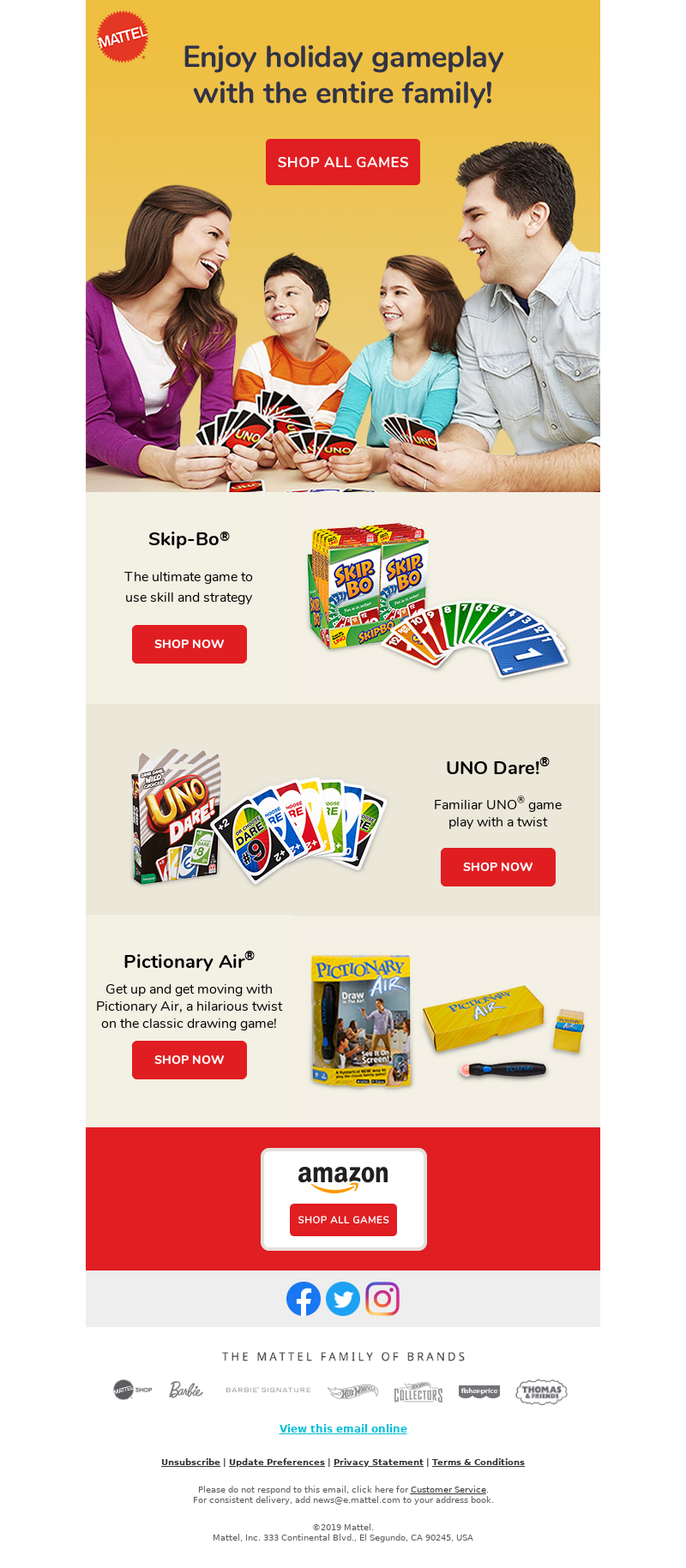 Mattel - Need stocking stuffers? Shop our games!