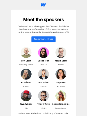 Webflow - Coming soon: Industry leaders from LottieFiles, Typeform, Metalab, and more