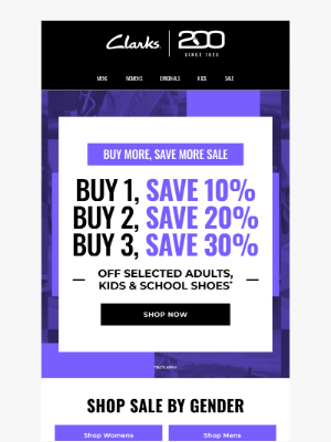 Clarks (Australia) - Buy More, Save More – Up to 30% Off!