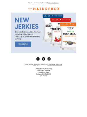 NatureBox - NEW JERKIES FROM THINK JERKY