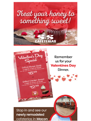 S&S Cafeteria - S&S Cafeterias: Savor Our Irresistible Valentine's Day Specials at S&S Cafeterias!