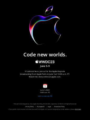Apple - One week until WWDC23.