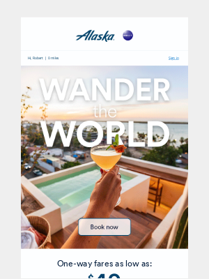 Alaska Airlines - Our fare sale ends tonight
