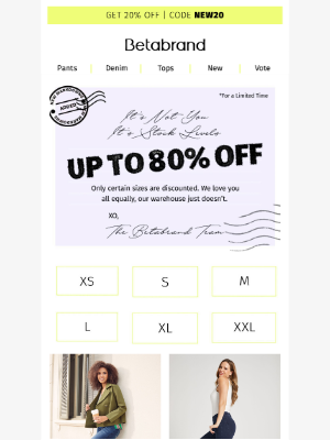 Betabrand - Up to 80% Off – Your Size Might Just Be Waiting