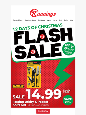 Runnings Stores - Shop the Christmas Flash Sale!