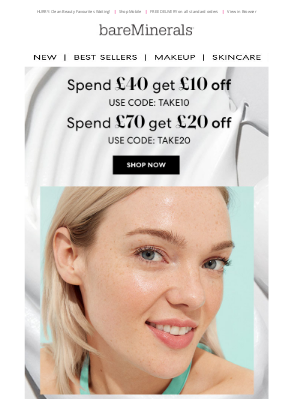 Bare Minerals (UK) - LAST CHANCE: take up to £20 off!