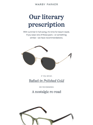 Warby Parker - It’s pleasure-reading season