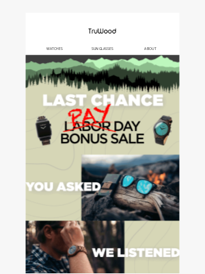 TruWood - Yup 💸 It’s Pay Day… and Your Last Chance for BOGO!