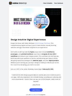 Noble Desktop - Design and Innovate: UX & UI Design Training