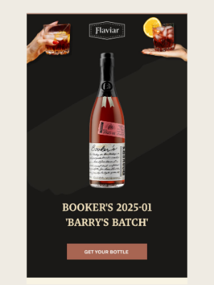 Flaviar - 🥃 LIMITED: Secure Booker's “Barry’s Batch” Now!