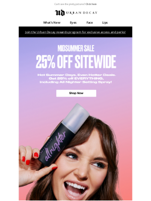Urban Decay - Don't Sweat It: Our Sale Includes All Nighter!