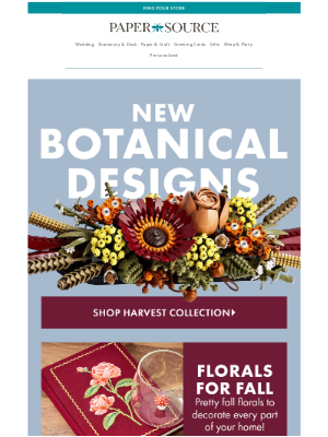 Paper Source - Botanicals But Make It Fall Themed 🍂