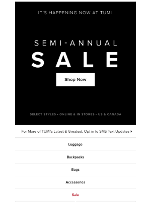 tumi semi annual sale dates