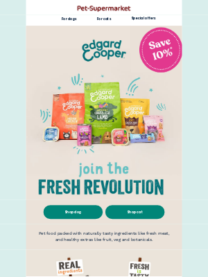 Pet-Supermarket (UK) - Get 10% off Edgard & Cooper