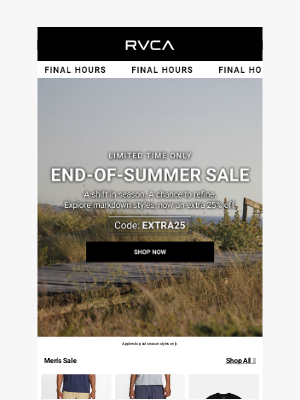 Last Day: End of Summer Sale