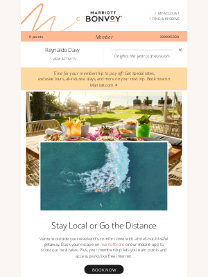 Starwood Hotels & Resorts Worldwide - Reynaldo's May Account Update: A Weekend Away? Yes, Please!