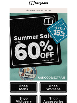 Berghaus (United Kingdom) - Up to 60% + Extra 10%  Ends Monday
