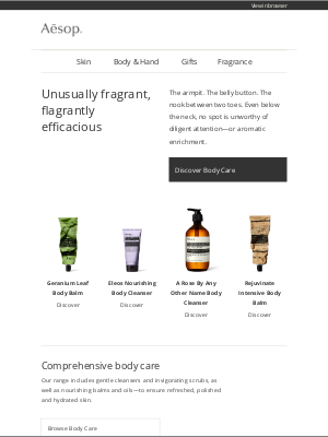 Aesop - Neck-to-toe formulations
