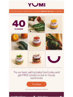 Yumi - Expand your baby's palate with 40+ flavors
