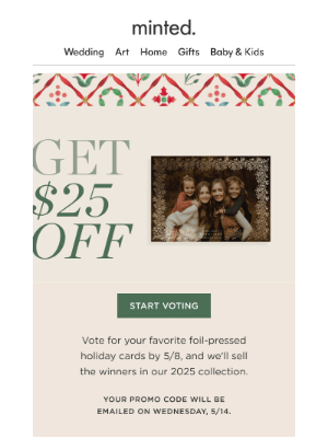 Minted - $25 off for your thoughts