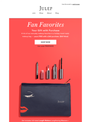 Julep - Get your FREE mascara + minis!