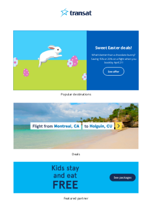 Transat (Canada) - Easter sale 🐣