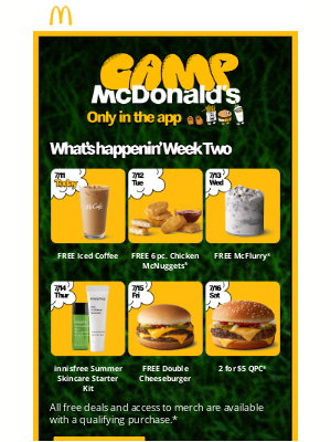 McDonald's - Camp McDonald’s week 2, come thru 🌸🎤