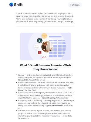 Shift - Inside scoop from 5 small biz founders
