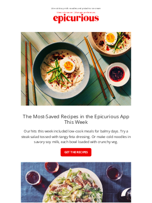 Epicurious - The most-saved recipes in the Epi app this week