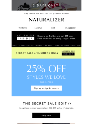 Sam Edelman - Insiders, your EXCLUSIVE 25% OFF is here 🤫