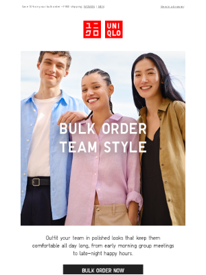 UNIQLO - Outfit your team in high-quality comfort