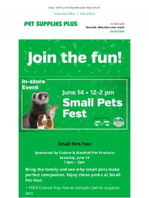 Pet Supplies Plus - Small pets, big fun – join the fest near you!
