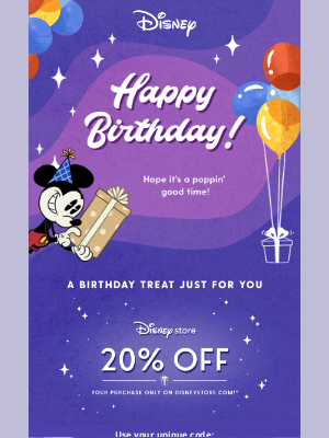 Shop Disney - Happy Birthday, from Disney!