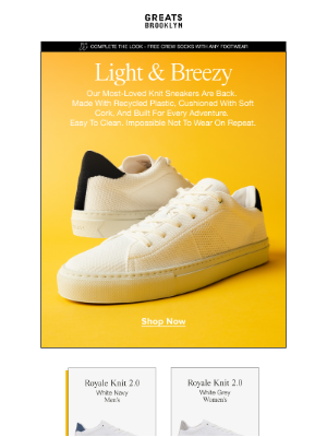 Greats - Lightweight Essentials are Back in Stock