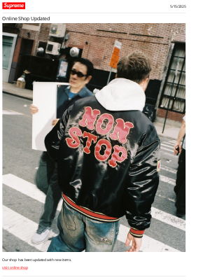 Supreme - Online Shop Update
