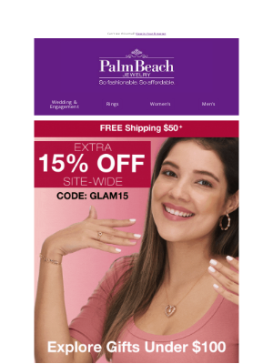 PalmBeach Jewelry - Extra 15% Off Gifts For Mom! 🎁