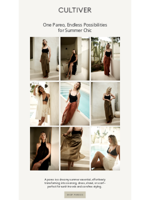 Cultiver (Australia) - One Pareo, Endless Possibilities for Summer Chic