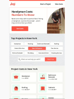 HomeAdvisor - Re: Handyman rates 💸