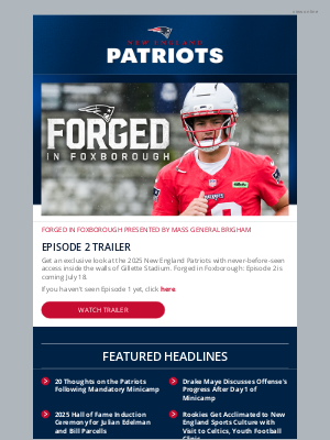 New England Patriots - Forged In Foxborough – Episode 2 Trailer; Brady Statue Unveiling