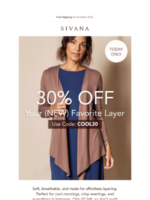 Sivana - 30% off your (new) favorite