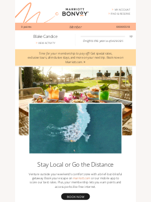 Marriott International - Blake's May Account Update: A Weekend Away? Yes, Please!