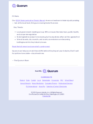 Quorum - Policy is Moving Fast—Here’s What You Need to Know