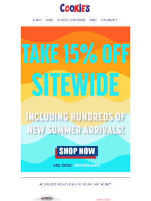 CookiesKids - Cool Parents, Hot Savings ☀️✨ Discover Amazing Summer Styles!