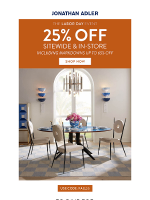 Jonathan Adler - 25% Off Decadent Fall Dining Room Essentials