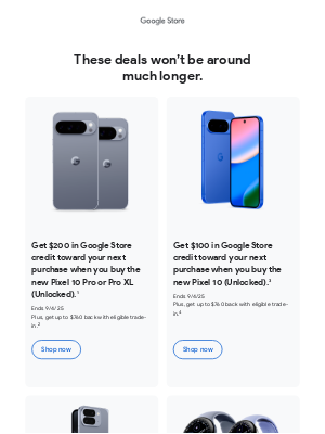 Google - Final call: Special offers end soon