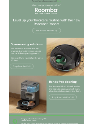 iRobot - They clean up after themselves too!