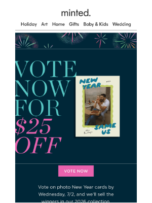 Minted - Last chance for $25 off