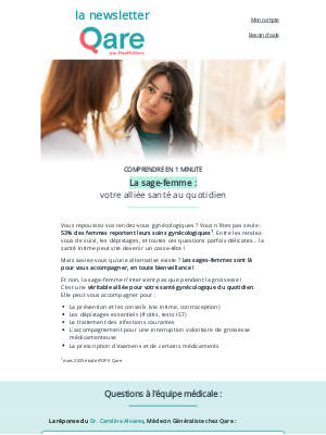 Qare (France) - Gynécologue ou sage-femme : quelles différences ?