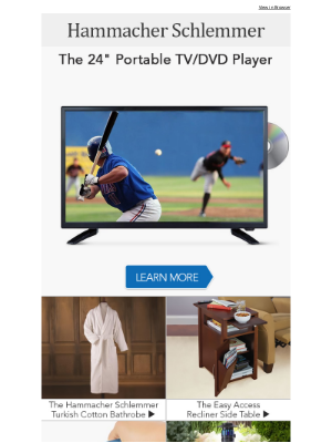 Hammacher Schlemmer - The 24'' Portable TV/DVD Player