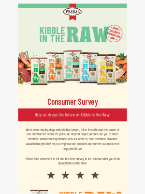 Primal Pet Foods - 🚨 Giveaway 🚨 Win a Free 9-lb. Bag of Kibble in the Raw